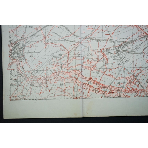 36 - A Collection Of Three British Military World War One Trench Maps Together With A Royal Artillery Reg... 