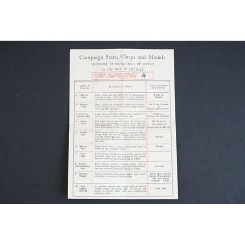 41 - A British Full Size World War Two Medal Group Of Four Medals To Include The 1939-45 British War Meda... 