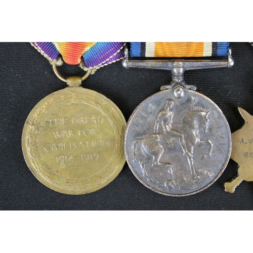 122 - A Full Size British World War One Medal Trio To Include The 1914-15 Star Medal, The Victory Medal An... 