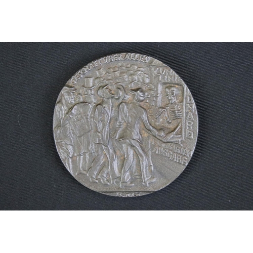 124 - A World War One Era German Lusitania Bronze Medallion.