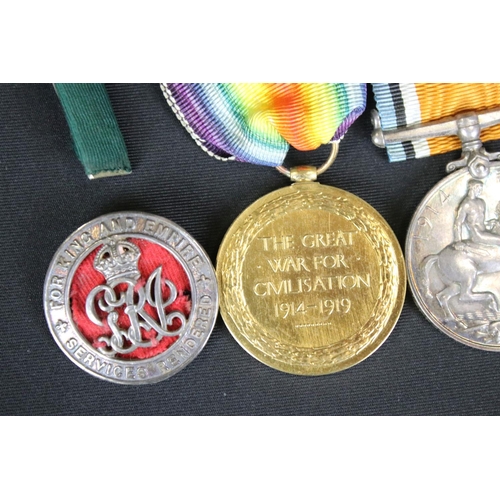 127 - A British Full Size Medal Group To Include The 1914-1918 British War Medal, The Victory Medal, The V... 