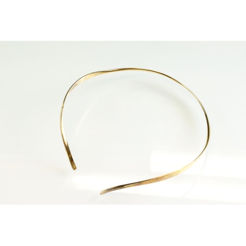 24 - Frank Ahm Danish silver gilt collar necklace, graduated curved form, at widest point approx 7.5mm