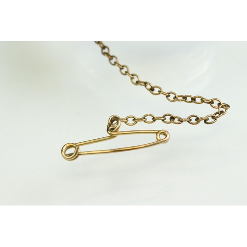16 - 19th century diamond unmarked yellow and rose gold silver set crescent brooch, seventeen graduated a... 
