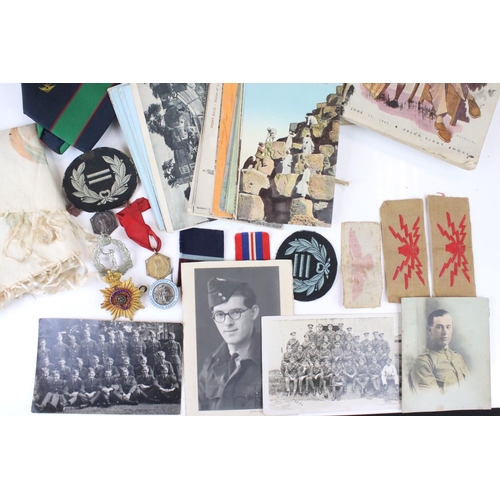 45 - A Collection Of Mixed Military Collectables To Include A World War Two RAF Forage Cap, Photographs, ... 