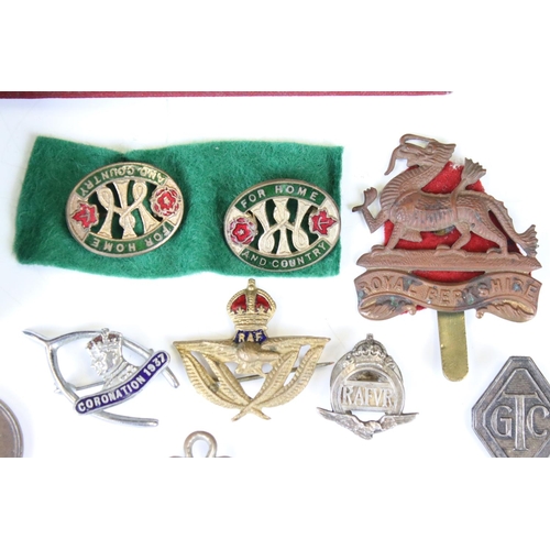 52 - A Group Of Mixed Military Collectables To Include A British Army Service Book, Badges, Bibles And A ... 