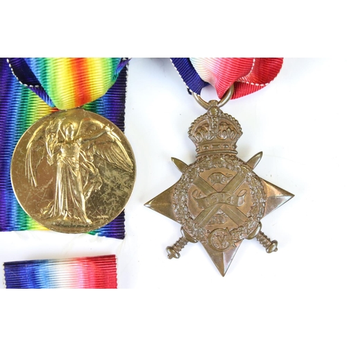 54 - A British Full Size World War One Medal Pair To Include The 1914 Star Medal And The Great War Of Civ... 