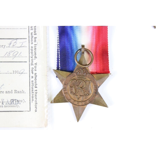 54 - A British Full Size World War One Medal Pair To Include The 1914 Star Medal And The Great War Of Civ... 