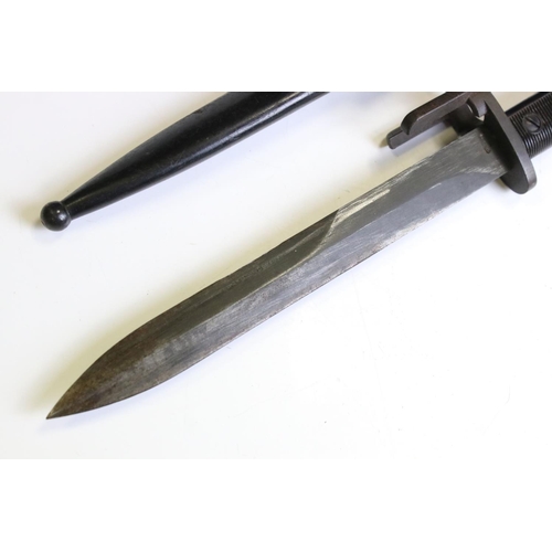 67 - A Vintage L1A1 Bayonet Complete With Scabbard And Frog.