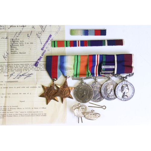 85 - A British World War Two Full Size Medal Group Of Six To Include The 1939-45 British War Medal, The 1... 