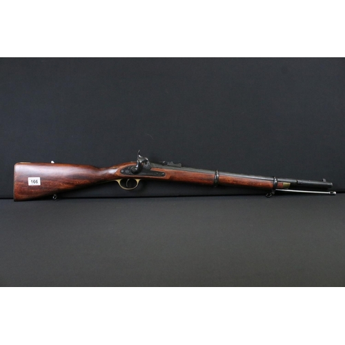 167 - An Antique Muzzle Loading Oakes Percussion Musket / Rifle.