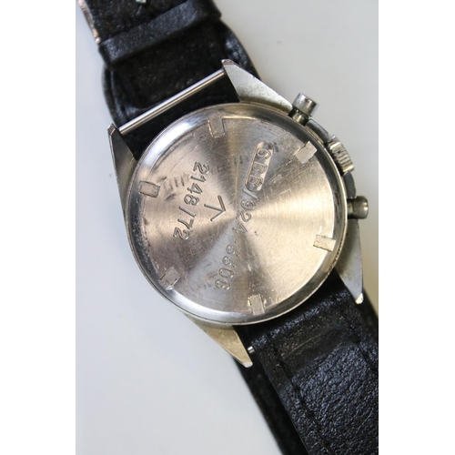 26 - A gents Hamilton RAF chronograph wristwatch, with manual wind movement, dated 1972, the black dial w... 