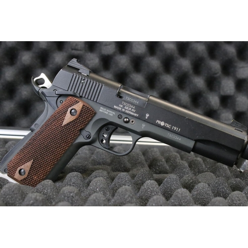 372 - A German Sport Gun Pro TSC 1911 Long Barrelled Pistol Cal. 22LR HV Semi Auto Pistol, With Two Magazi... 