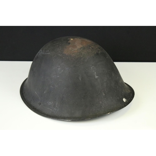 375 - A British Military Post World War Two Turtle Helmet, Dated 1953.