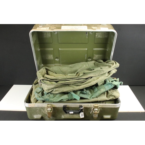 382 - A Large Military Hard Storage Case Containing A Quantity of Military Bags.