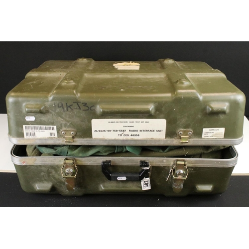 382 - A Large Military Hard Storage Case Containing A Quantity of Military Bags.