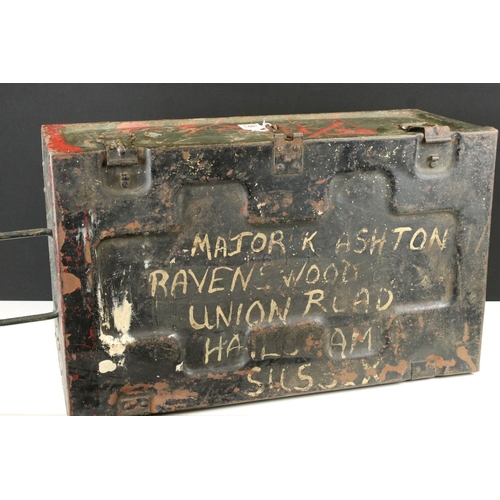 58 - A British Military Metal Ammunition / Storage Trunk Named To Major K. Ashton.