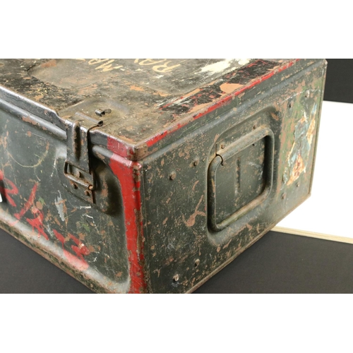 58 - A British Military Metal Ammunition / Storage Trunk Named To Major K. Ashton.