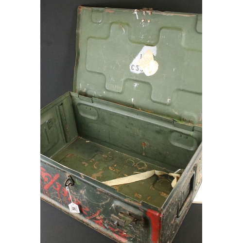 58 - A British Military Metal Ammunition / Storage Trunk Named To Major K. Ashton.