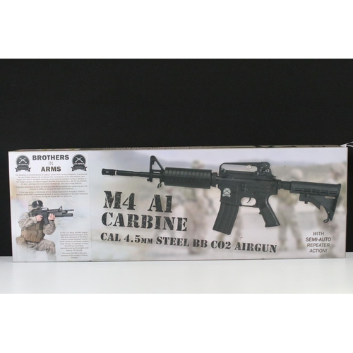 95 - A Brothers In Arms M4 A1 Carbine Cal. 4.5mm CO2 Airgun In Original Box With Instruction. No licence ... 