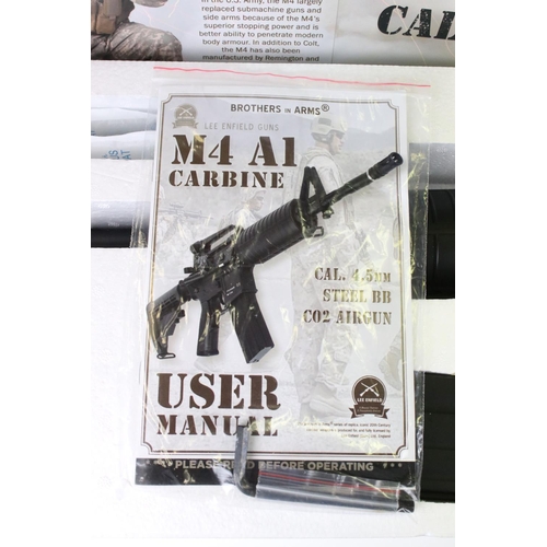 95 - A Brothers In Arms M4 A1 Carbine Cal. 4.5mm CO2 Airgun In Original Box With Instruction. No licence ... 