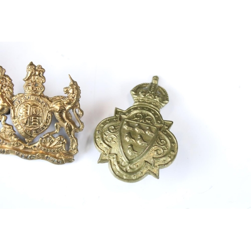 188 - A Collection Of Three British Military Brass Yeomanry Collar Badges To Include The Kings Own Regimen... 