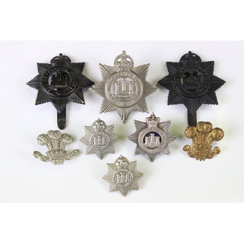 206 - A Collection Of British Military The Devonshire Regiment Cap And Collar Badges, Mainly Kings Crown E... 