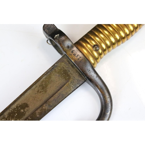 222 - A French M1866 Pattern Chassepot Sword Bayonet, Dated 1869.