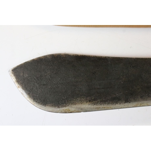 223 - A World War Two British Military Issued Machete Knife, Maker Marked J.J.B And Dated 1945 Together Wi... 