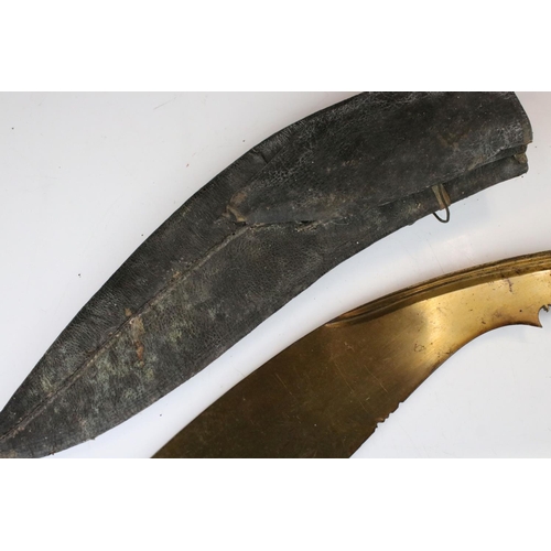 228 - A Vintage Gurkha Kukri Knife Together With Scabbard.