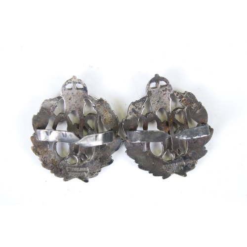 232 - A Pair Of Sterling Silver Royal Flying Corps Officers Collar Badges, Marked Sterling Silver To Verso... 