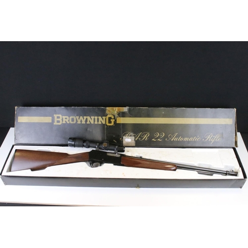 368 - A Browning BAR-22 .22 Automatic Rifle With Telescopic Sight, Complete With Original Box. Section 1 B... 