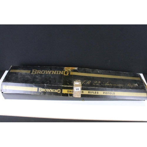 368 - A Browning BAR-22 .22 Automatic Rifle With Telescopic Sight, Complete With Original Box. Section 1 B... 