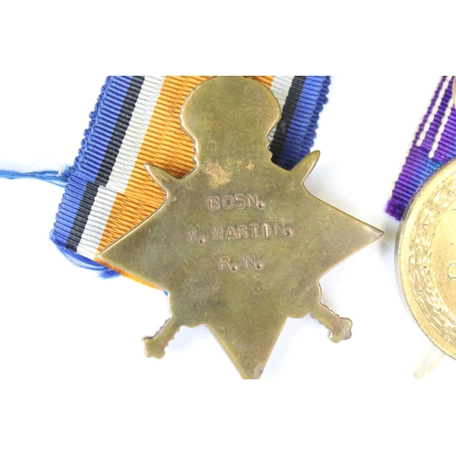 153 - A British Full Size World War One Medal Pair To Include The Great War Of Civilisation Victory Medal ... 