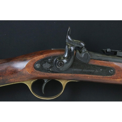 166 - A Reproduction Non Firing Replica East India Company Smooth Bore Percussion Musket.