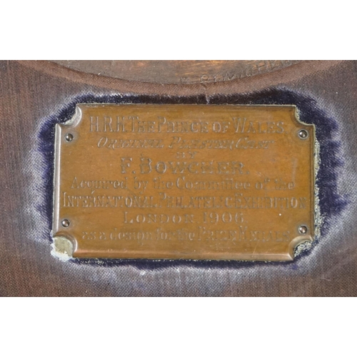 202 - Early 20th century Circular Plaster Plaque by F Bowcher of H.R.H The Prince of Wales acquired by the... 