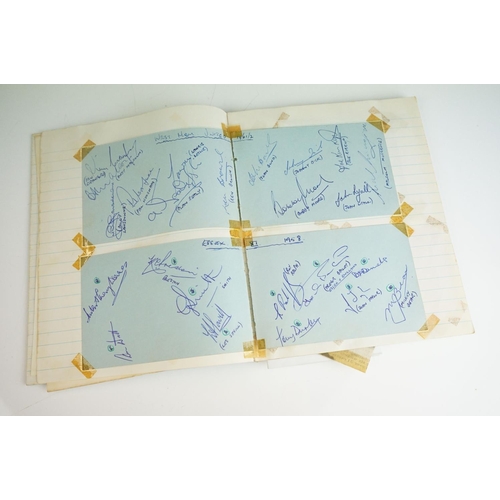 252 - Football, Cricket & Motorsport autographs - Collection of signed notebook pages and autograph book p... 