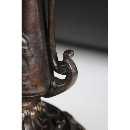 183 - 19th century Cast Iron Comport in the Romanesque style, 26cm high