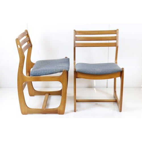 577 - Set of Four Mid century Retro Danish Range ' Portwood ' Teak Dining Chairs, each 47cm wide x 77cm hi... 