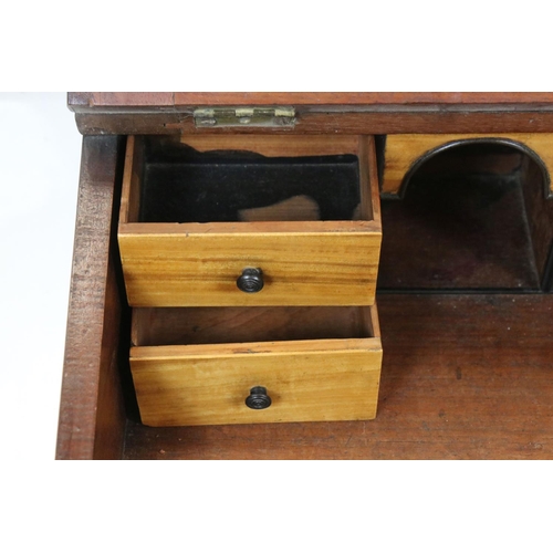 590 - 19th century Mahogany Table Top Writing Cabinet, the sloping lid opening to a fitted interior, 46cm ... 