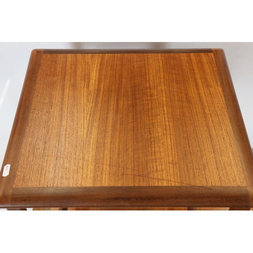 591 - G-Plan, set of Mid century Retro Teak ' Astro' Nest of Three Tables, largest table 100cm long x 51cm... 