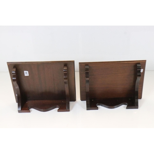 597 - Pair of Mahogany Bracket Shelves, 42cm wide x 12cm high