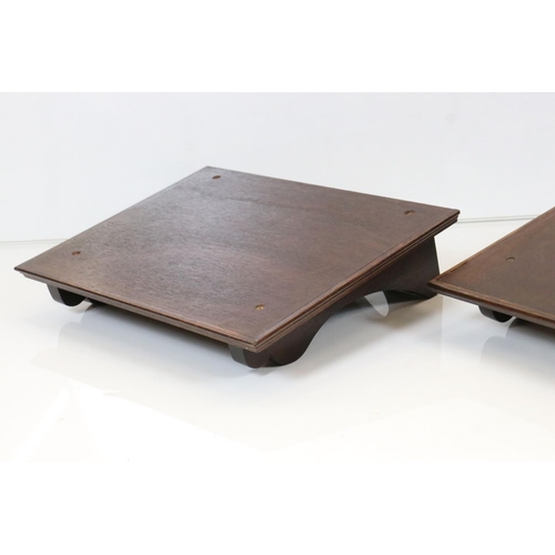 597 - Pair of Mahogany Bracket Shelves, 42cm wide x 12cm high