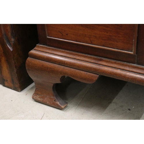 602 - George III style Mahogany Kneehole Desk with an arrangement of seven drawers and central cupboard to... 