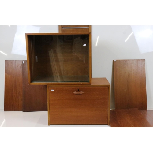 614 - Collection of Ladderax style Teak Modular Furniture including a Side Panel, Cupboard and a Cupboard ... 