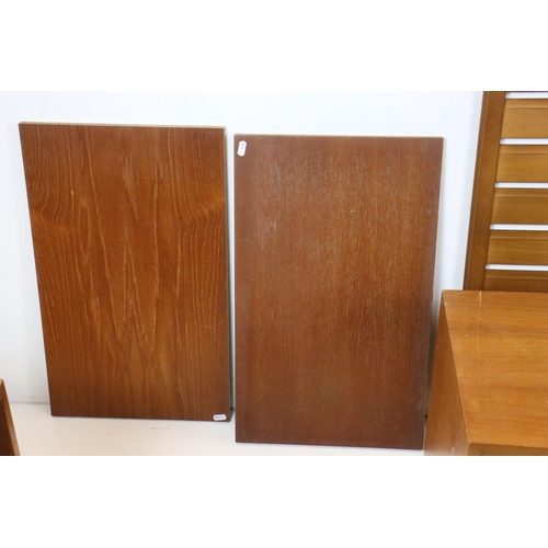 614 - Collection of Ladderax style Teak Modular Furniture including a Side Panel, Cupboard and a Cupboard ... 