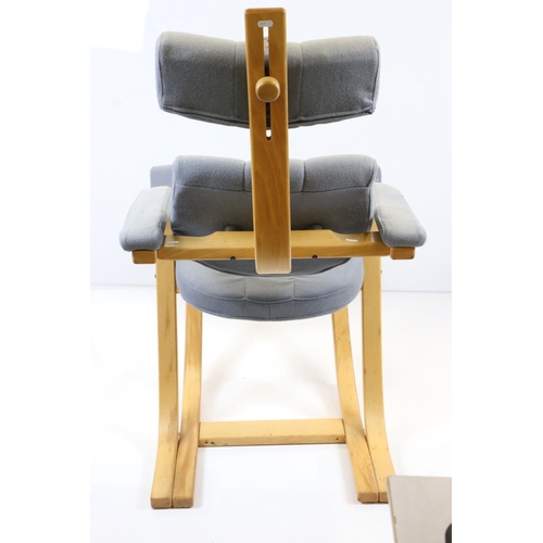 617 - Peter Opsvik, Norwegian Kneeling Rocking Chair with adjustable head rest, 65cm wide x 126cm high