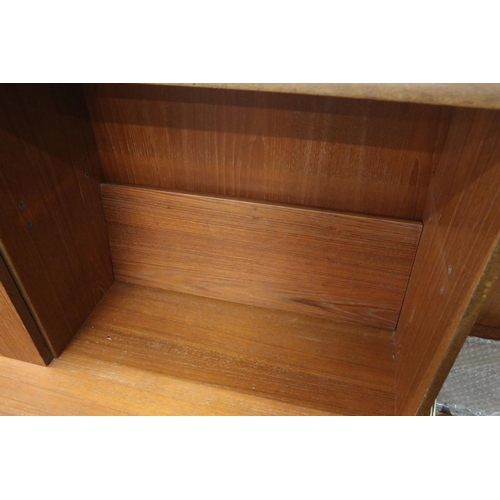 630 - Mid century G-Plan ' Fresco ' Teak Highboard, the upper section comprising a shelf flanked by a cock... 