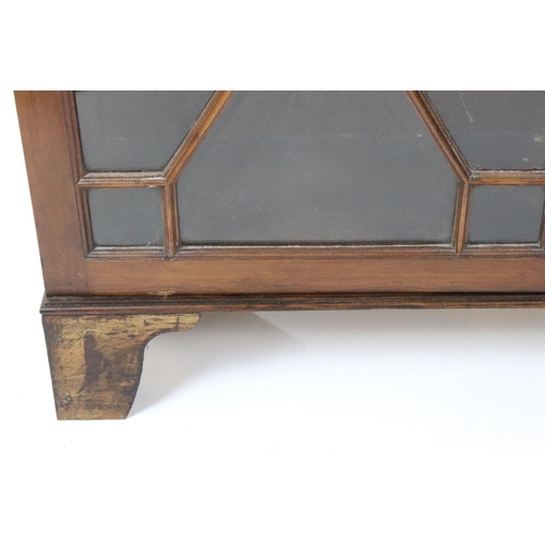 638 - 19th century mahogany glazed bookcase and shelves, 81cm wide x 112cm high