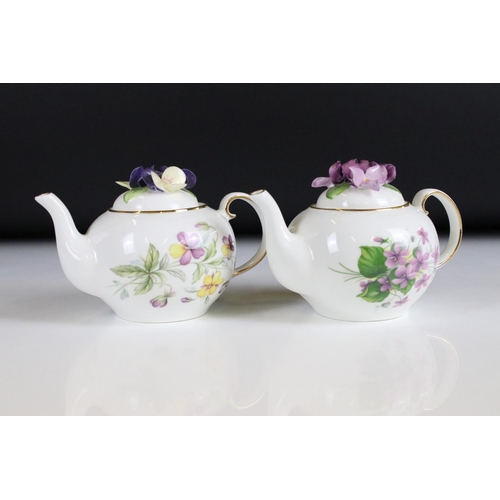 30 - Six Royale Stratford ' The Country Cottage Teapot Collection ' Teapots together with a Japanese part... 