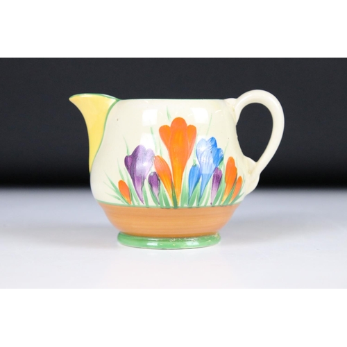 7 - Clarice Cliff for Newport Pottery ' Spring Crocus ' Teapot and Cover, 14cm high together with Claric... 